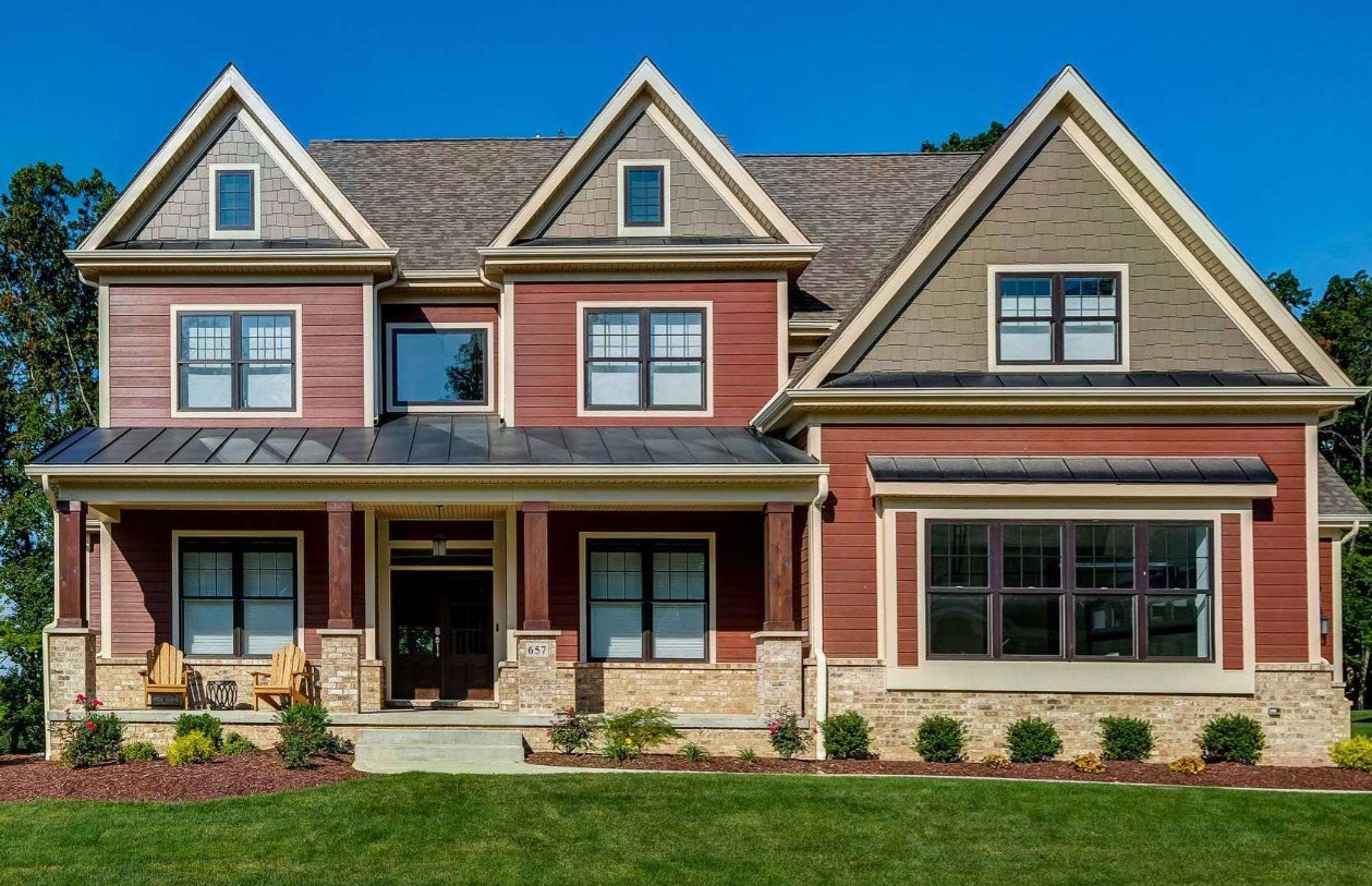 Home exterior with installed siding