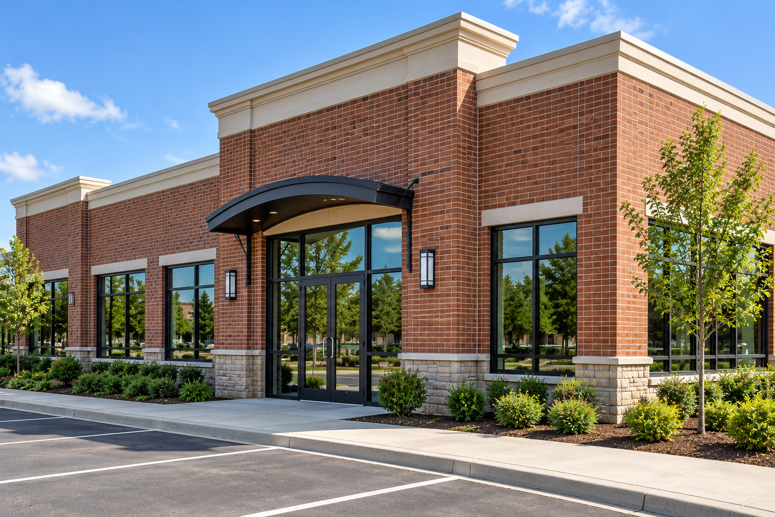 Commercial Brick Siding Installation