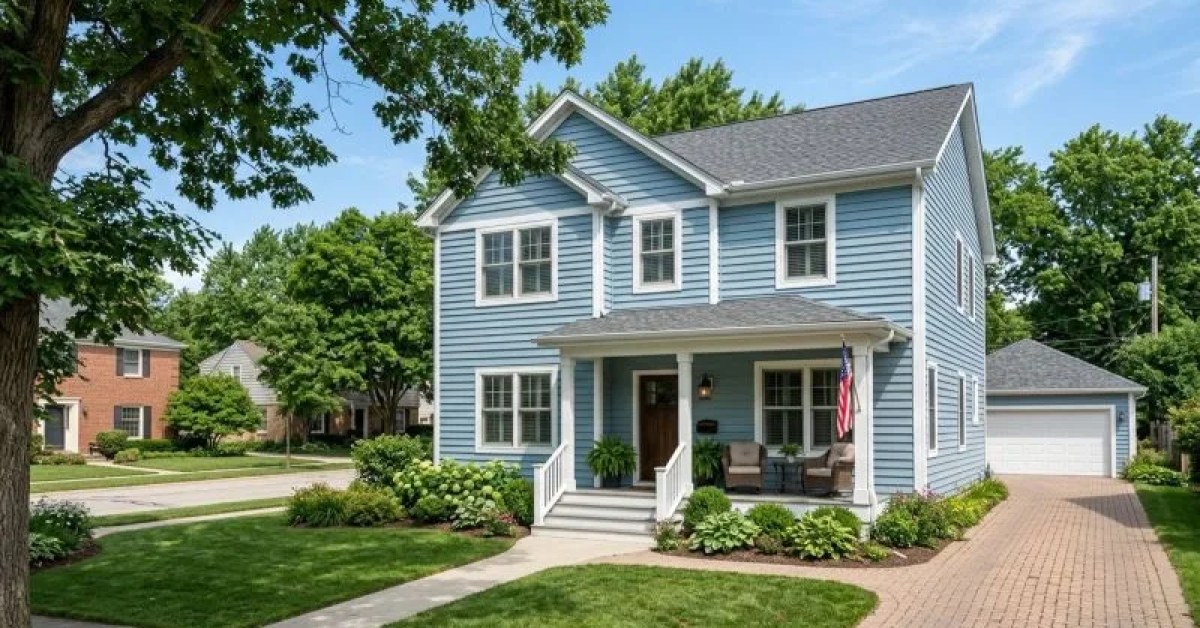 Home exterior with installed siding